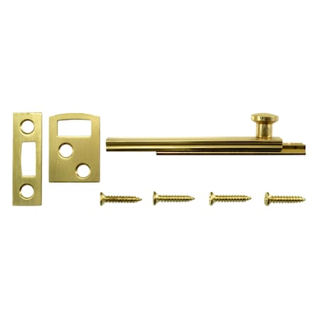 Midwest Fastener 3" Polished Brass Surface Bolts 37342